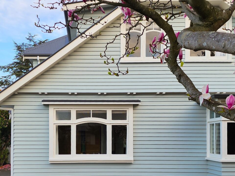 Front view of 1920s character bungalow in St Martins, Christchurch, restored by residential architects