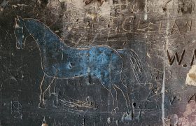 Historic carved stone recovered from Waitaki Valley farm, Walnut Cottage heritage detail